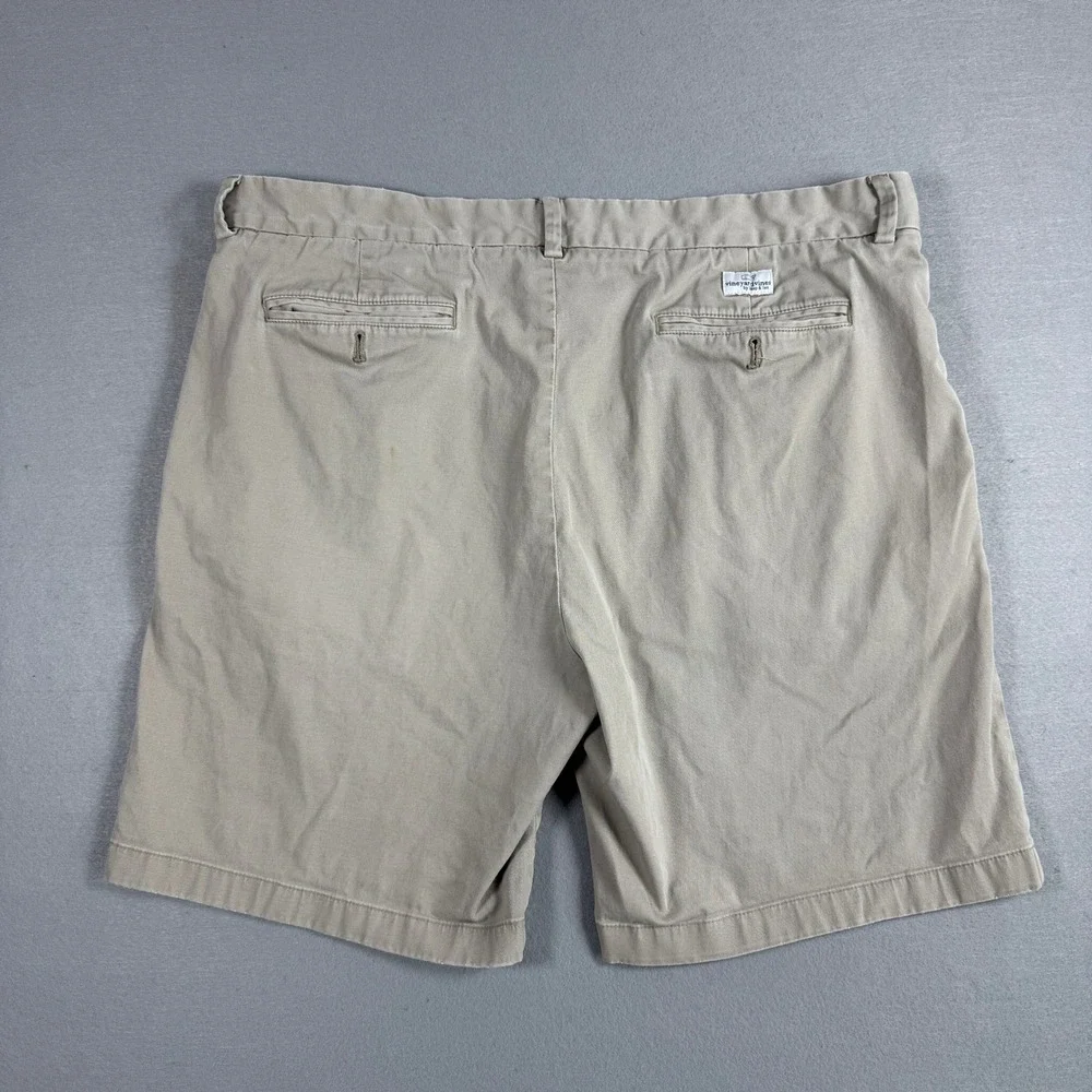 Vineyard Vines Mens Shorts Breaker 38‎ Khaki Cotton Flat Front Chino Golf Casual